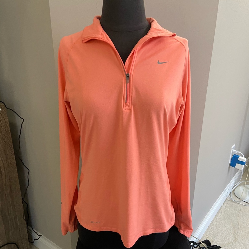Coral Nike quarter zip